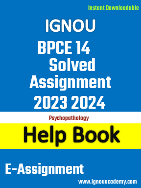 IGNOU BPCE 14 Solved Assignment 2023 2024